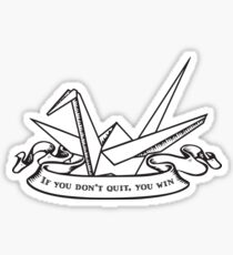 Origami Don't Quit Sticker