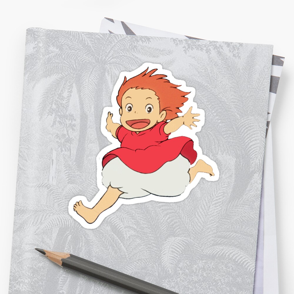 "Ponyo Running" Stickers by Rachel Miller | Redbubble