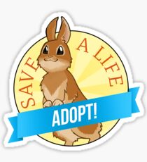 Adopt a Bunny! Sticker