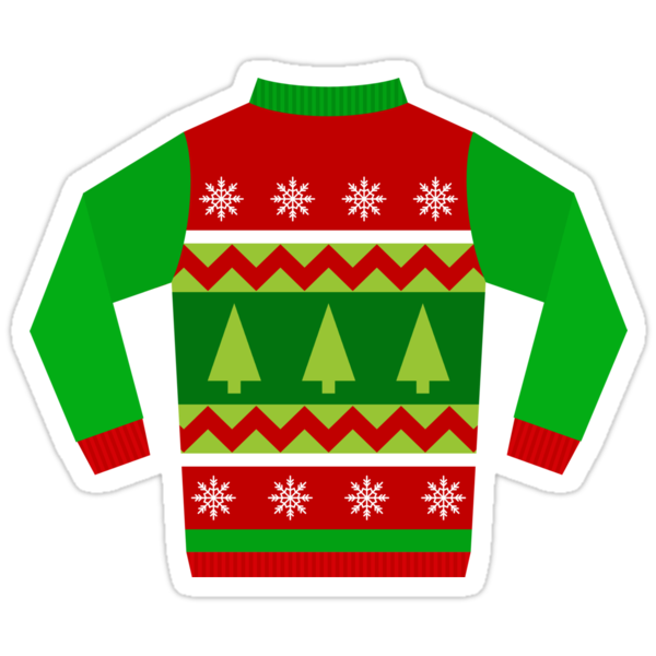 "UGLY SWEATER HOLIDAY STICKER" Stickers by MadNic  Redbubble