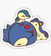 Cyndaquil, Quilava, Typhlosion Cuddlepile Sticker