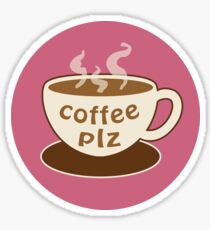 coffee plz large Sticker