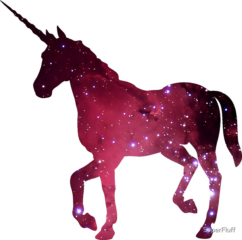 "Galaxy Unicorn" Stickers by SuperFluff Redbubble