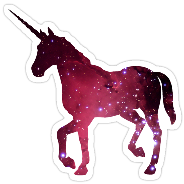 galaxy unicorn stickers by superfluff redbubble