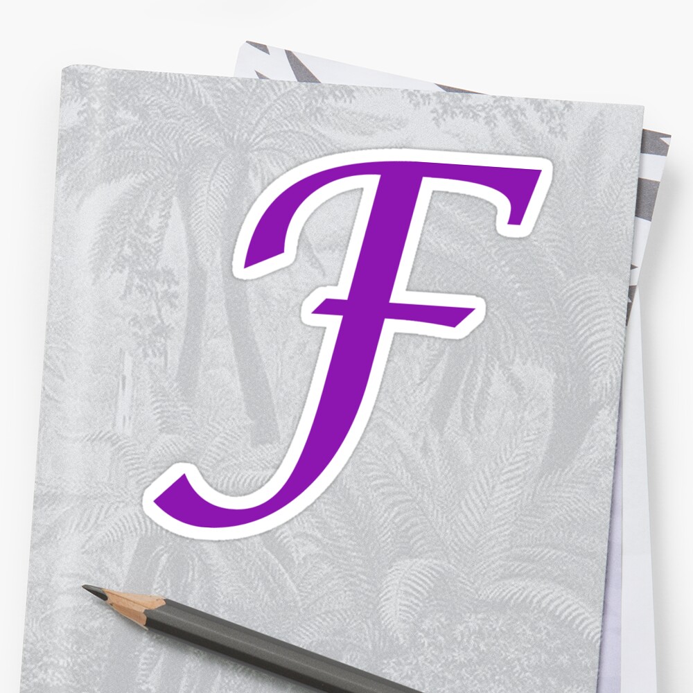 "Calligraphy Letter "F"" Stickers by Richard Heby | Redbubble