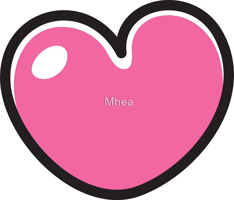 pink cartoon heart sticker stickers by mhea redbubble