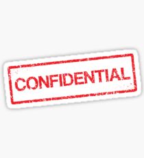 Confidential red grunge stamp sticker Sticker