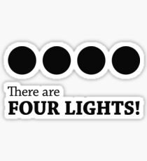 There are FOUR LIGHTS! (Black Ink) Sticker