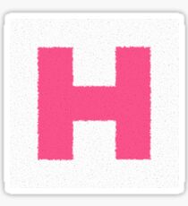 The Letter H (in Pink) Sticker