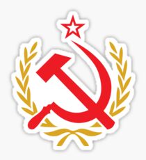 Soviet Hammer and Sickle Emblem Stickers Sticker