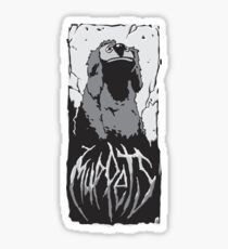 Death Metal Rowlf Muppets Sticker