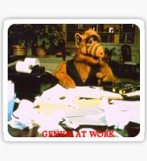 Alf Genius At Work Sticker