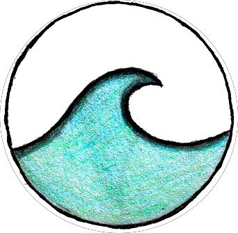 "circle wave " Stickers by natatat | Redbubble