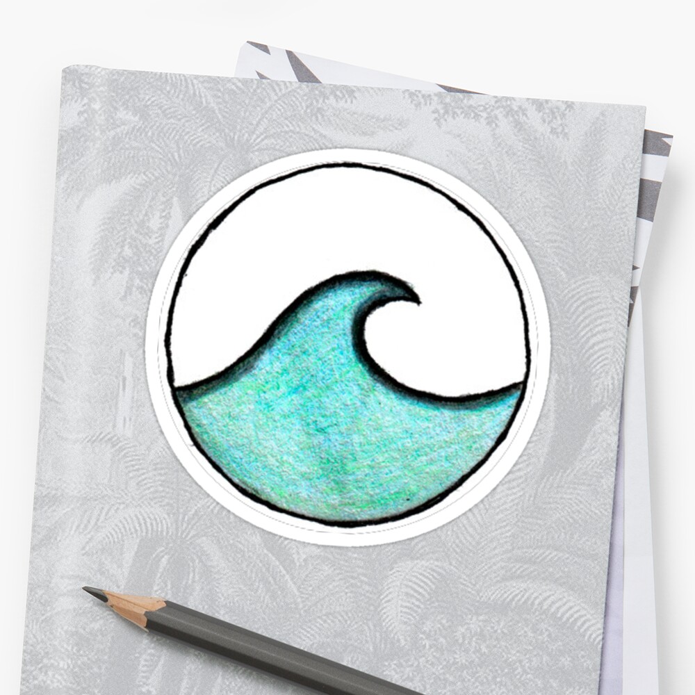 Circle Wave Sticker By Natatat Redbubble