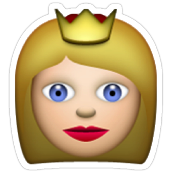 Princess emoji Stickers by ChloeHebert Redbubble