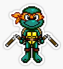 TMNT Michelangelo Pixel Sticker