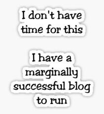 Marginally Successful Blogger Sticker