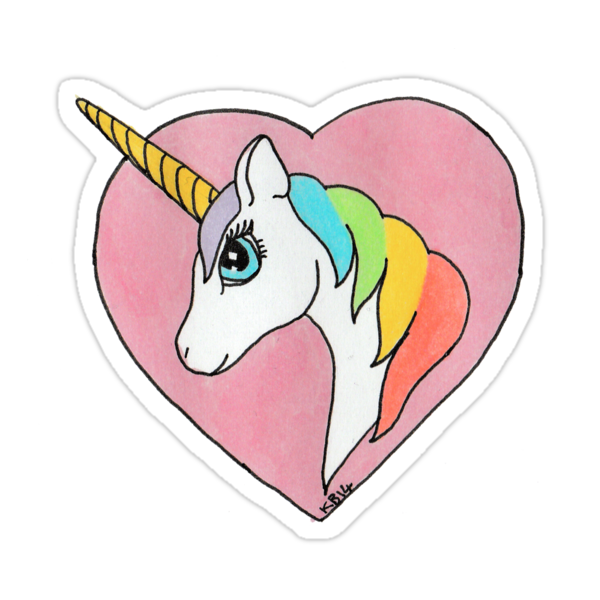 unicorn stickers by kaliblack redbubble