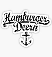 Hamburger Deern Classic Anker (Used Look) Schwarz Sticker