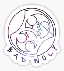 'Bad Wolf' in Gallifreyan - Galaxy Sticker
