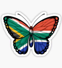 South African Flag Butterfly Sticker