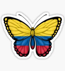 Colombian Flag Butterfly Sticker