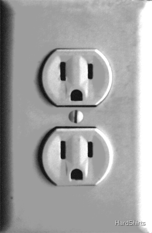 "Funny Outlet Cover" Stickers by HardShirts Redbubble