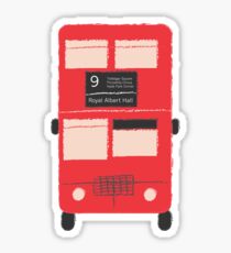 Red Double Decker Bus - Vintage London, England, UK Sticker