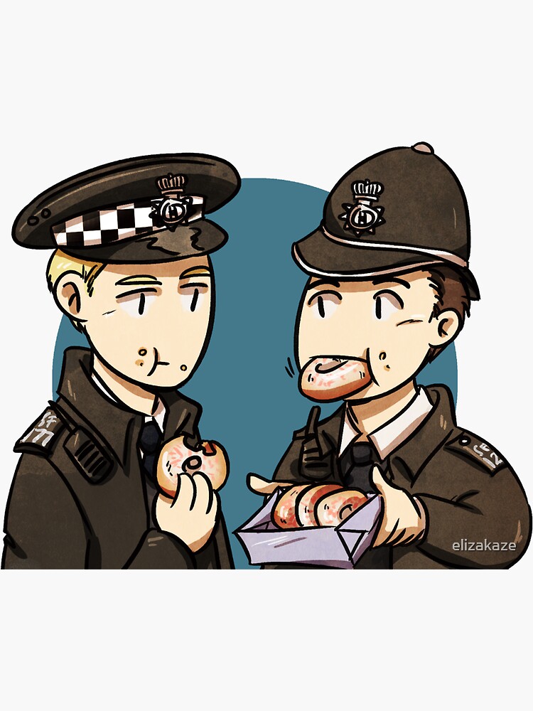 Hot Fuzz and donuts by elizakaze