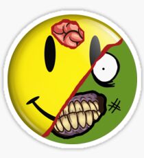 Zombie Happy Face Sticker