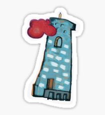 Red Cloud, Blue Tower Sticker