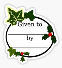 Christmas Gift Bookplate Sticker