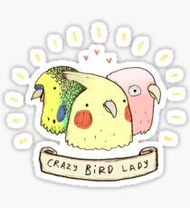 Crazy Bird Lady Sticker