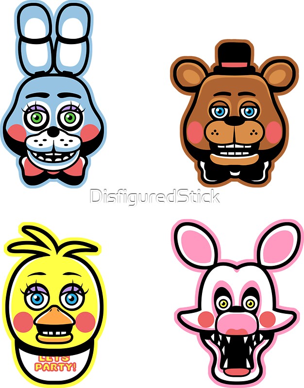 fnaf stickers 20 stickers by disfiguredstick redbubble