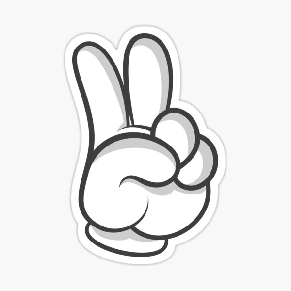 Mickey Mouse Peace Sign Svg