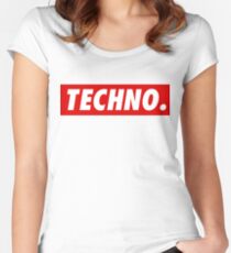 Techno. Women's Fitted Scoop T-Shirt