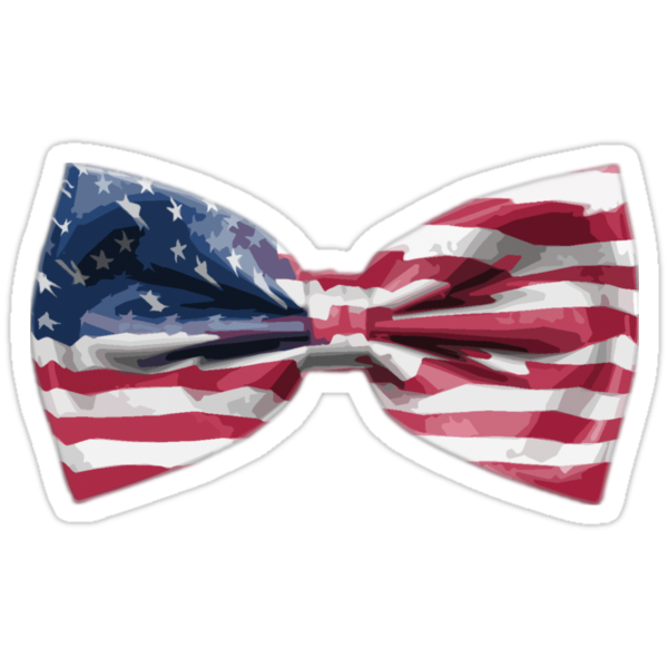"USA Bow Tie" Stickers by therealvrex | Redbubble
