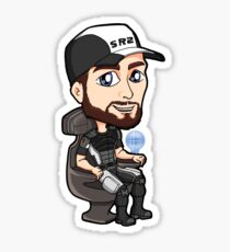 Mass Effect - Jeff Joker Moreau Normandy Pilot with EDI Chibi Sticker Sticker