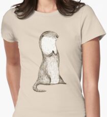 Sitting Otter Women's Fitted T-Shirt