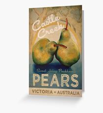Castle Creek Pears Sign Greeting Card