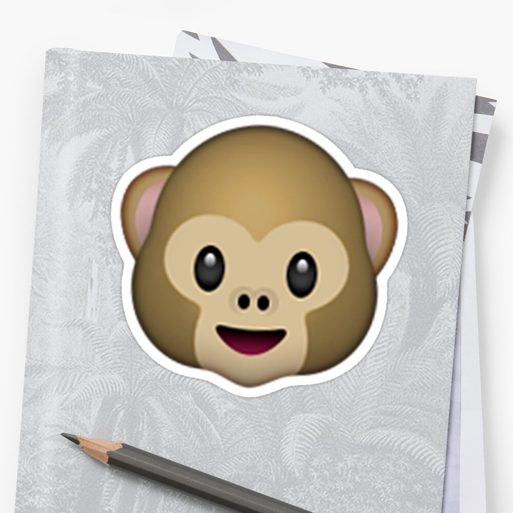 Monkey Emoji Stickers by emoji- Redbubble