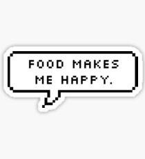 Food Makes Me Happy Sticker