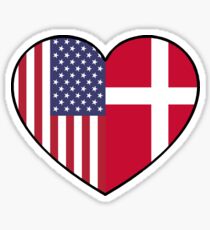 USA und Dänemark Sticker