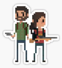 Pixel Joel & Ellie Sticker