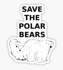 Save the polar bears 2 Sticker