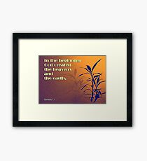 In the Beginning Framed Print