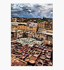 Morocco. Fes. Fes el Bali. Tanneries. Photographic Print