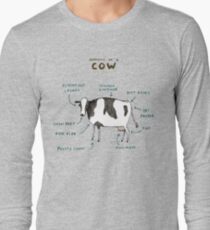 Anatomy of a Cow Long Sleeve T-Shirt