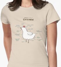 Anatomie eines Huhns Tailliertes T-Shirt