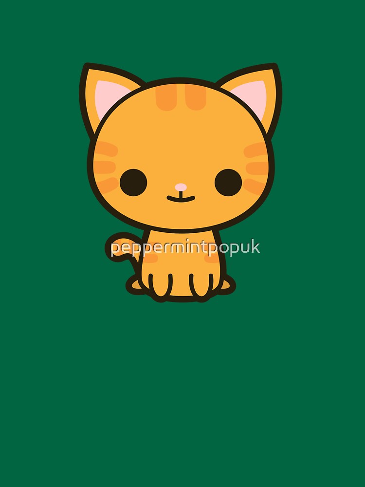 "Kawaii ginger cat" Tshirt by peppermintpopuk Redbubble